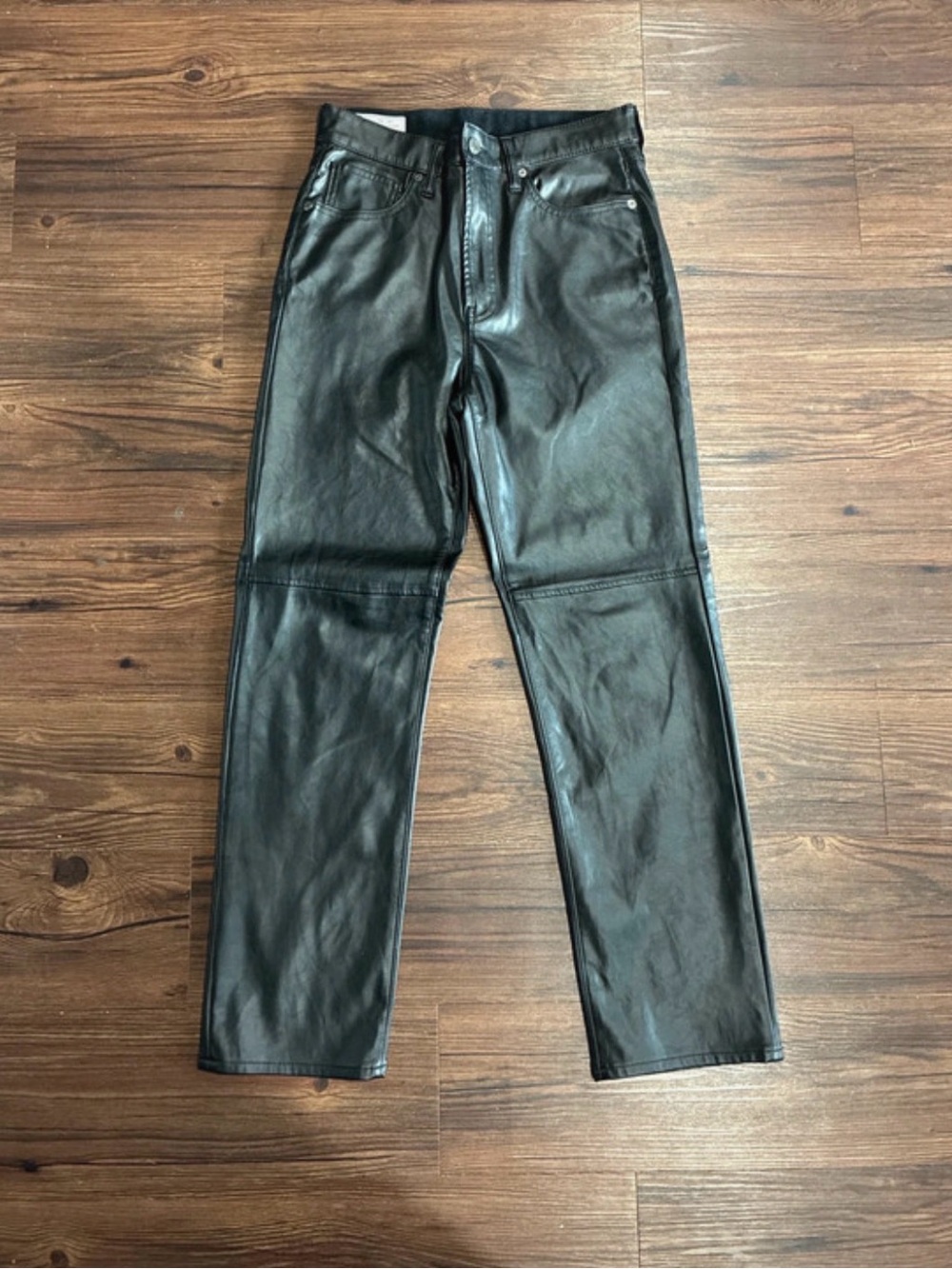 GAP Black Cropped Leather Pants